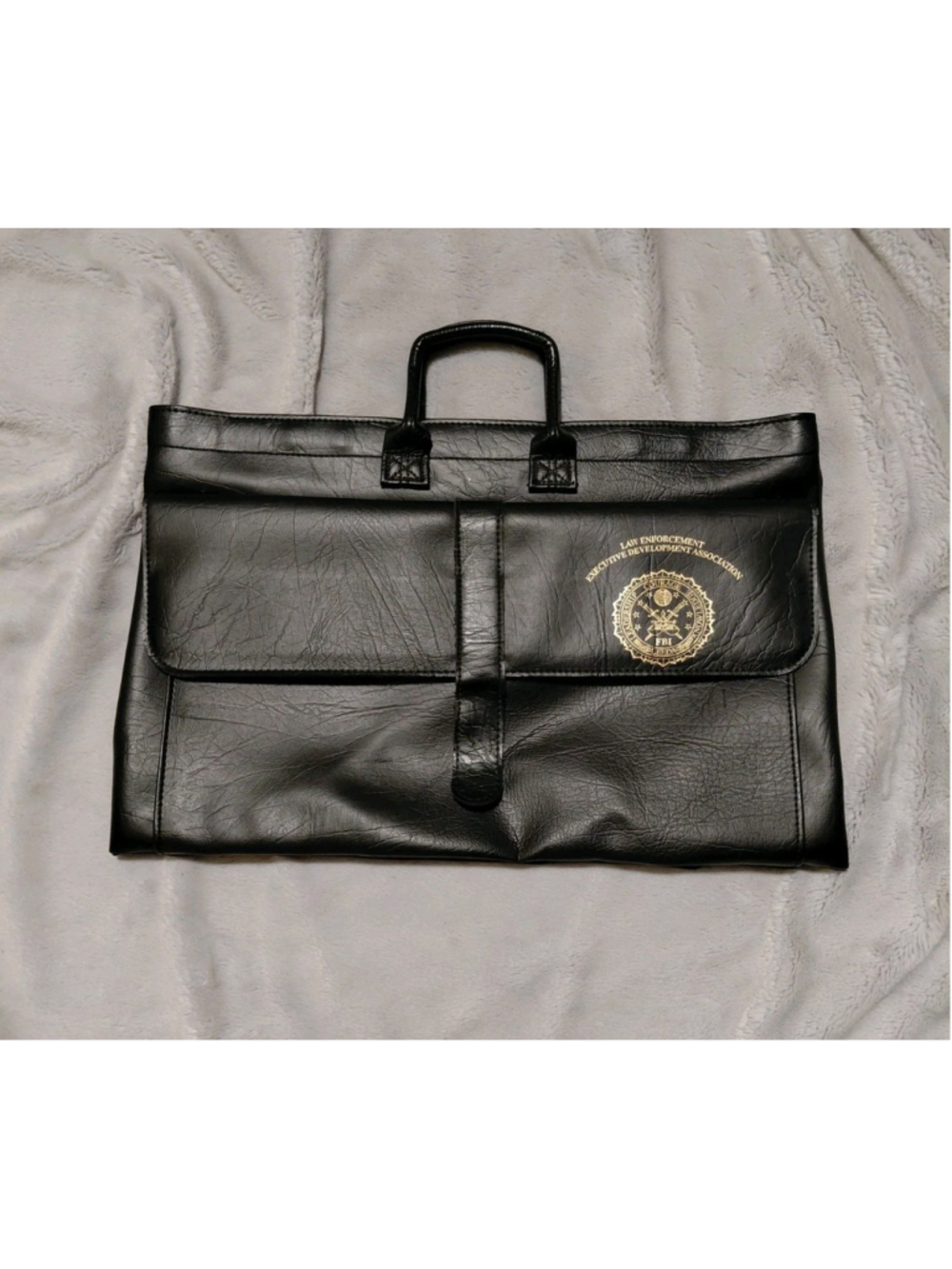 FBI LEEDA Vintage Black Breif Case Costume Cosplay Memorabilia 18" X 12"